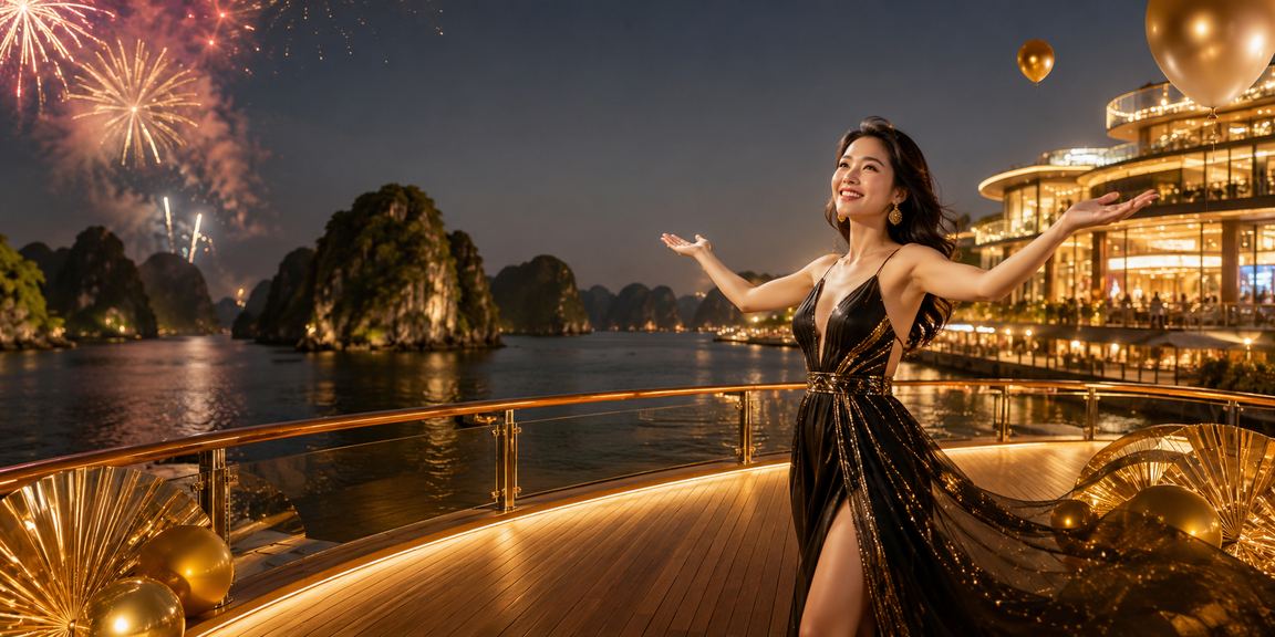 Cảnh Hạ Long Bay với không khí lễ hội và ưu đãi hoàn tiền dịp cuối tuần