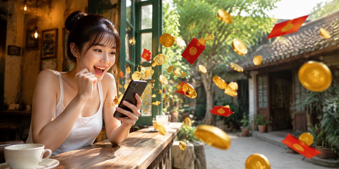 Người chơi Việt Nam tìm hiểu thông tin trên điện thoại tại quán cà phê Ninh Bình